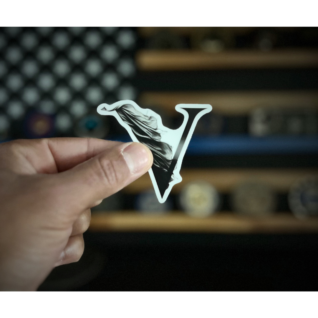 V For Valor Sticker
